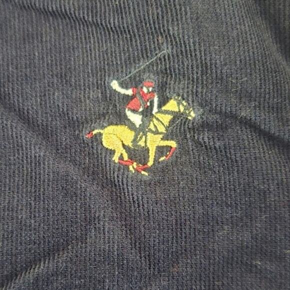 Beverly Hills Polo Club Dark Navy Long Sleeve Corduroy Men's Button Down XL - Picture 8 of 8